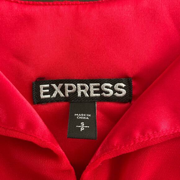Express Red Sleeveless A-Line Mini Dress, Women's S, Formal Romantic Holiday - Picture 7 of 8